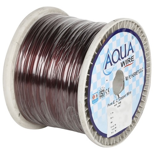 Aquawire Enameled Copper Wire, Conductor Diameter: 0.213 mm, SWG: 35, 5 kg